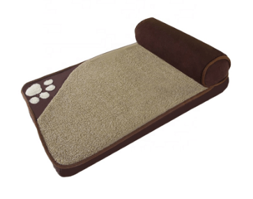 Cat scratcher with textured surface and brown border on a white background