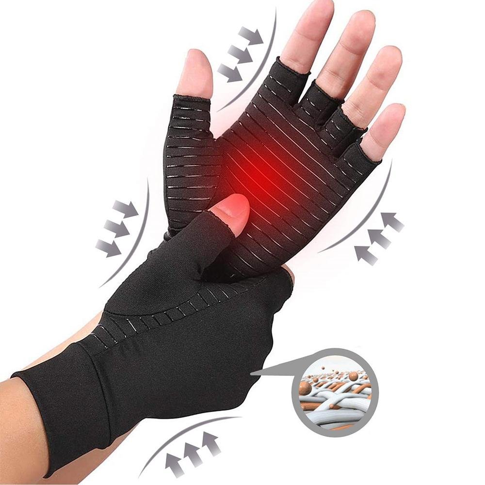 Pain relief gloves supporting arthritis and tendonitis recovery