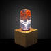 Handcrafted LED Art Resin Light Bulb with Wooden Base