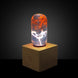 Handcrafted LED Art Resin Light Bulb with Wooden Base