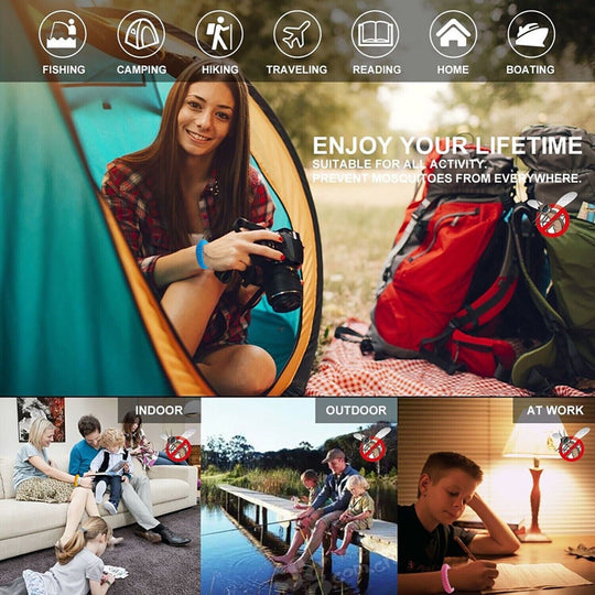 DEET - Free Mosquito Repellent Bracelets with Citronella Essential Oils