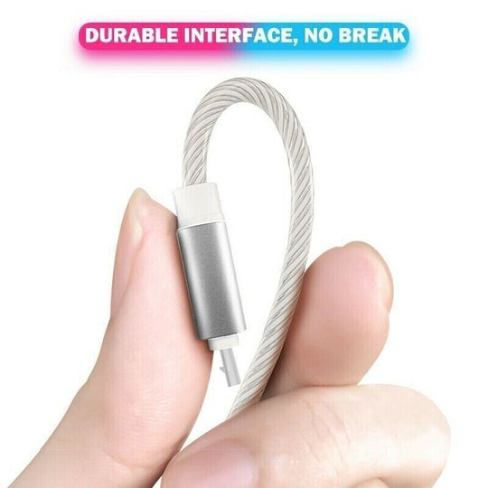 Colorful LED light - up charging cord durable interface
