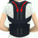 Lower back support brace with adjustable straps for posture rear view