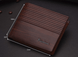 Men’s slim leather bifold wallet brown