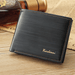Men’s leather bifold wallet in black