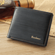 Men’s leather bifold wallet in black