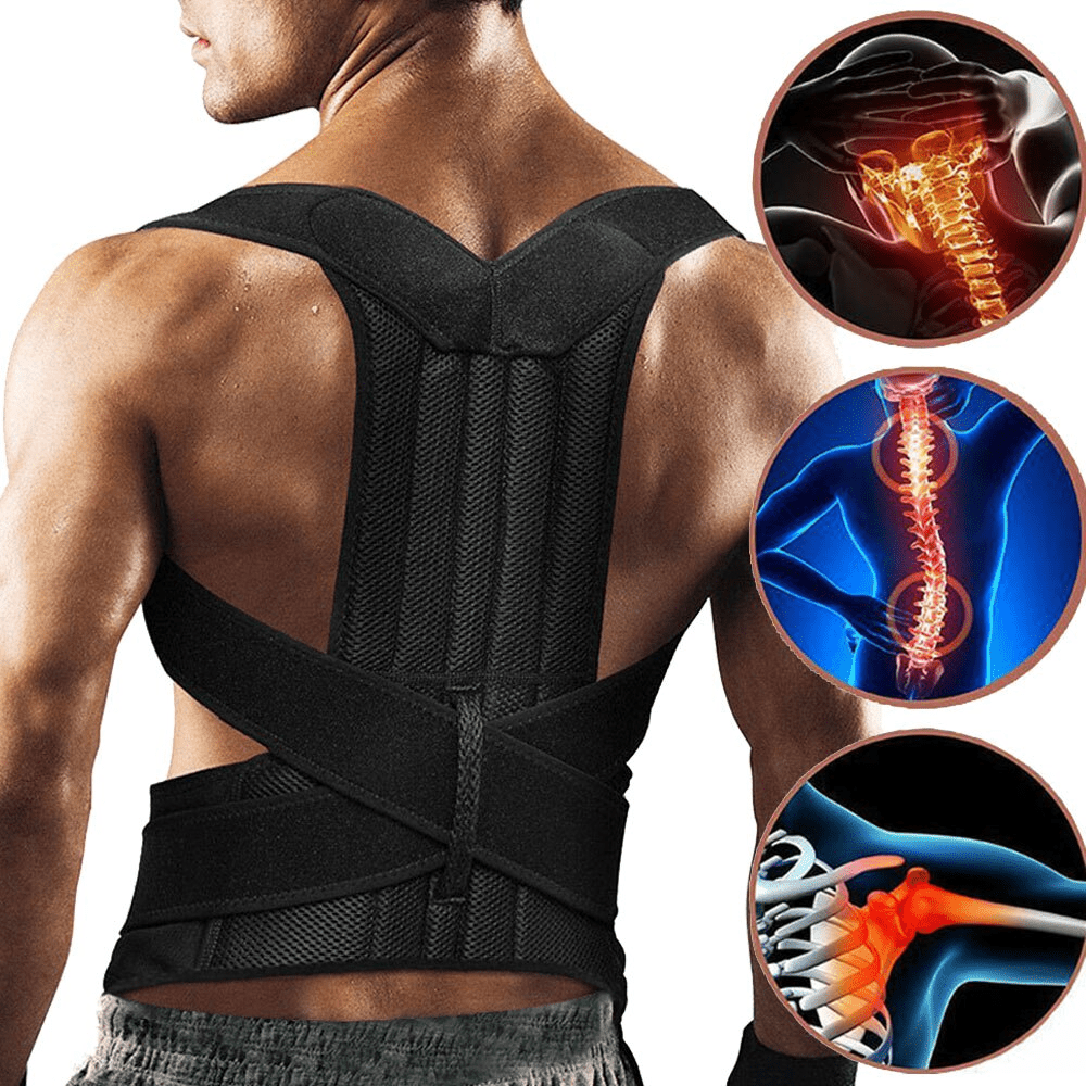 Adjustable back support brace lumbar waist belt for pain relief