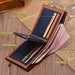 Interior view of men’s leather bifold wallet