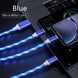 3 in 1 LED Fast Charging Cable blue