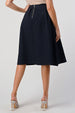 Pleated A-Line Midi Skirt – Pleated Textured Everyday Elegance showcasing a high-waisted silhouette and elegant pleats.