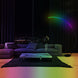 Color - changing LED curved floor lamp with 16 million RGB lighting effects for living room