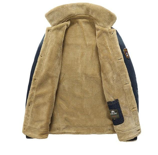 Beige jacket with a hood on a white background