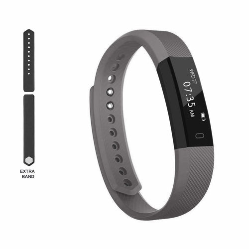 Gray SmartFit Slim fitness tracker with silicone band