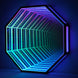 Infinity Mirror Light with glowing LED reflections creating endless depth