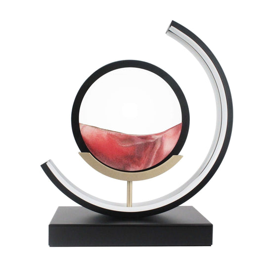 Moving Sand Lamp Sandscape LED Table Light | Modern Home Decor with shifting sand patterns in round design.
