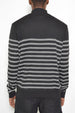Men’s striped knit sweater back view – NR2007