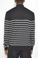 Men’s striped knit sweater back view – NR2007