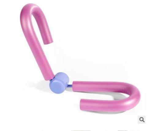 Pink and purple U - shaped tool on a white background