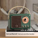 Portable retro wireless speaker with classic design color green