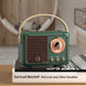 Portable retro wireless speaker with classic design color green