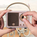 Portable retro wireless speaker with classic design color pink