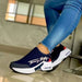 Tommy Hilfiger Ladies Breathable Walking Sneakers Blue