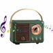 Compact wireless retro speaker with old - fashioned look color green