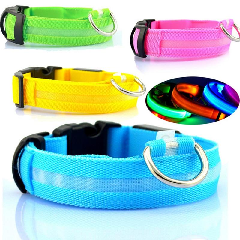 LED light - up dog collar for night safety, USB rechargeable