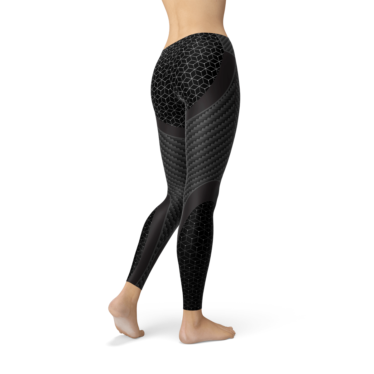Back view of Women’s Carbon Fiber Sports Leggings