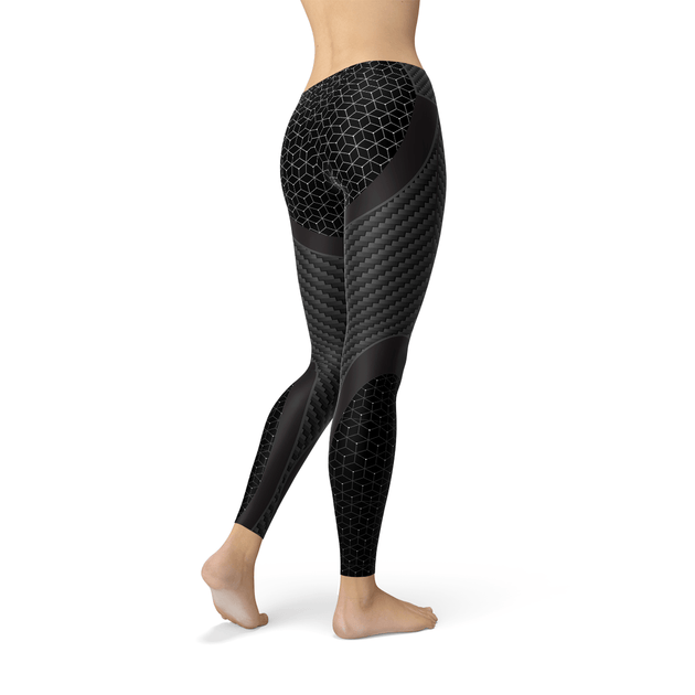 Back view of Women’s Carbon Fiber Sports Leggings