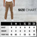Men's plaid slim fit trousers size chart
