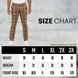 Men's plaid slim fit trousers size chart