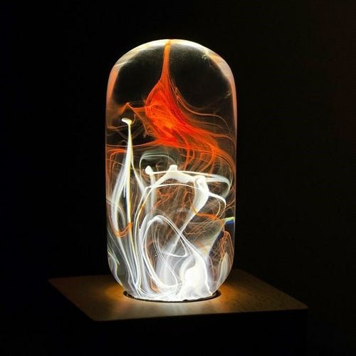 Handcrafted LED Art Resin Light Bulb