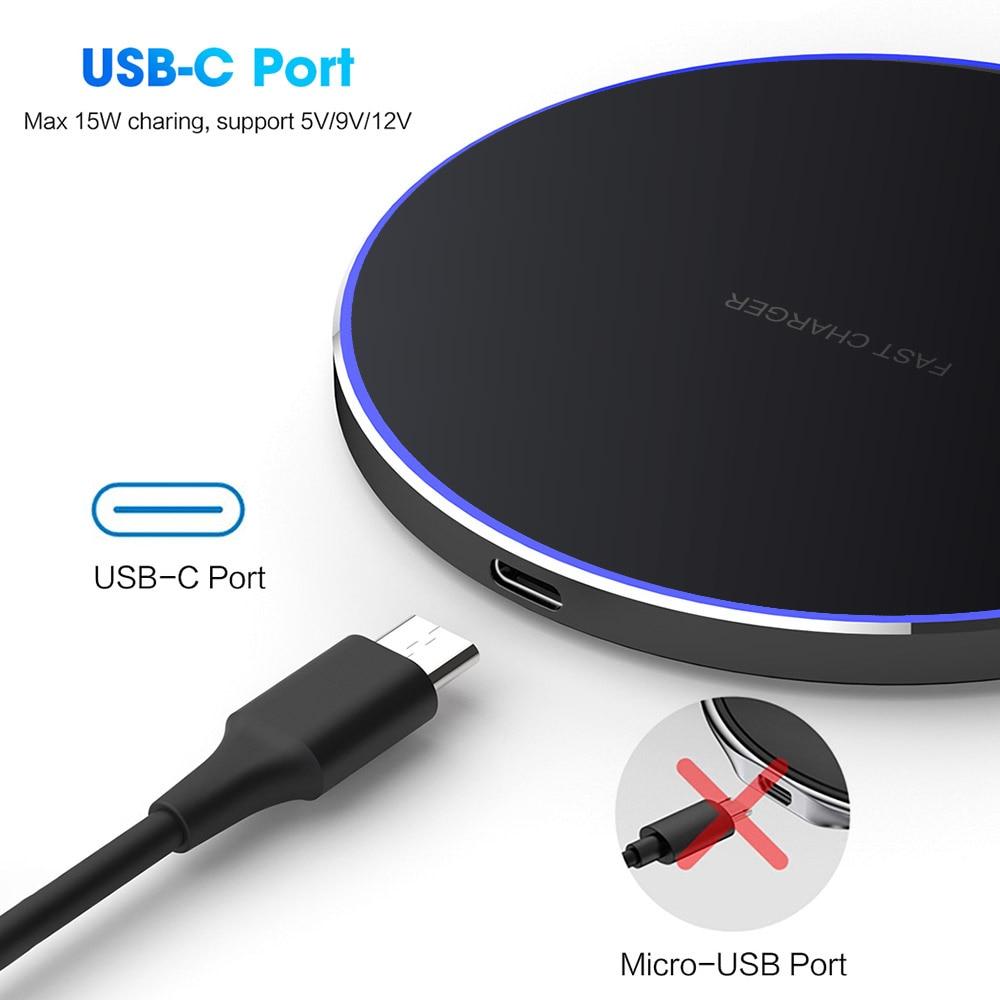 Slim 6.5mm Dragon W9 wireless charger with USB - C cable