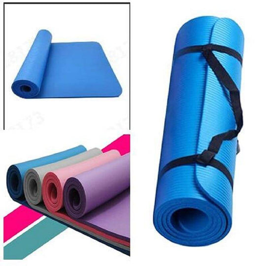 NBR Yoga Mat – Large Non-Slip Thickened Design in various colors, showcasing the durable and cushioned surface for yoga.