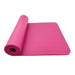 NBR Yoga Mat – Large Non-Slip Thickened Design in vibrant pink color, rolled up and ready for use.